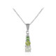 Green Amethyst Silver Necklace