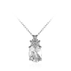 White Topaz Silver Necklace