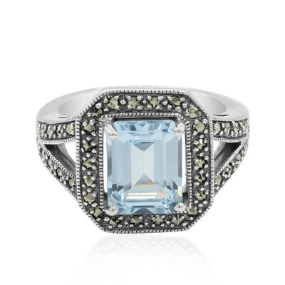 Sky Blue Topaz Silver Ring