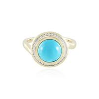 9K Sleeping Beauty Turquoise Gold Ring (de Melo)