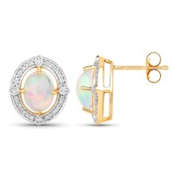 Welo Opal Silver Earrings