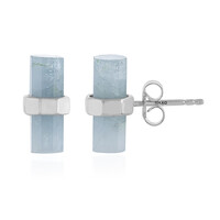 Aquamarine Silver Earrings