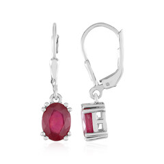 Bemainty Ruby Silver Earrings