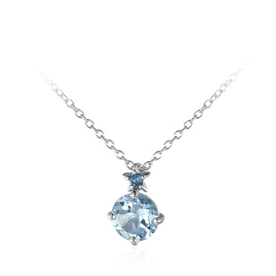 Sky Blue Topaz Silver Necklace