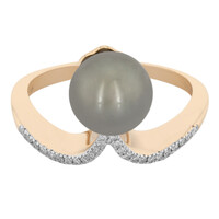 10K Tahitian Pearl Gold Ring