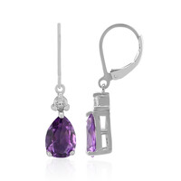 Amethyst Silver Earrings