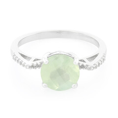 Prehnite Silver Ring