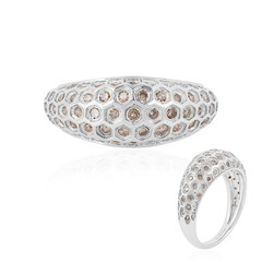 I2 Champagne Diamond Silver Ring (de Melo)