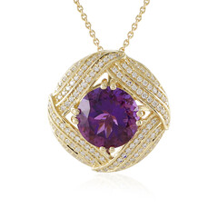 14K Zambian Amethyst Gold Necklace (de Melo)