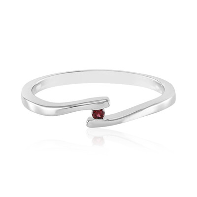 Noble Red Spinel Silver Ring