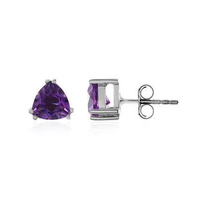 Uruguayan Amethyst Silver Earrings