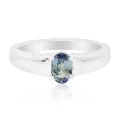 Unheated Tanzanite Silver Ring