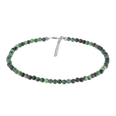 Ruby in Zoisite Silver Necklace