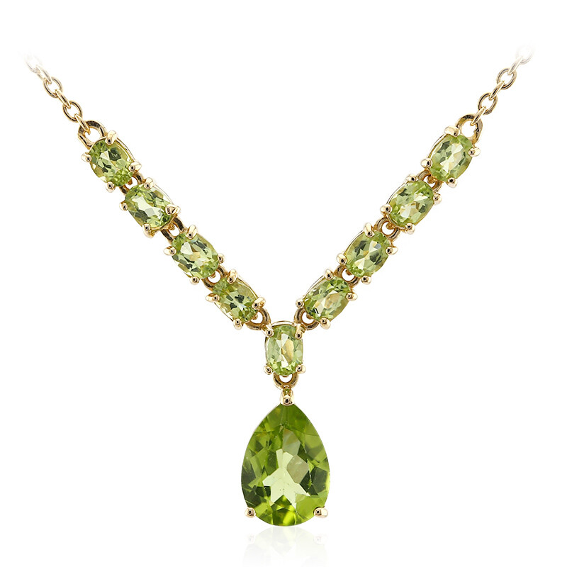 Burmese Peridot on sale and Sterling Silver Necklace Choker/ Burma Peridot Pendant Necklace/