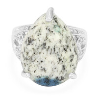 K2 Mountain Azurite Silver Ring