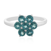 Blue Apatite Silver Ring