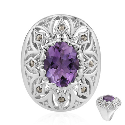 Amethyst Silver Ring (Annette classic)