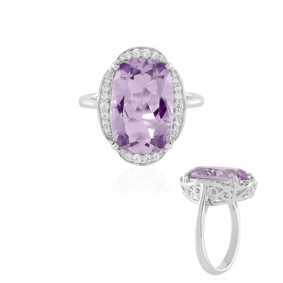 Rose de France Amethyst Silver Ring