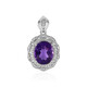 Siberian Amethyst Silver Pendant