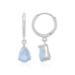 Blue Onyx Silver Earrings