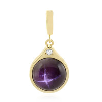 Star Garnet Silver Pendant