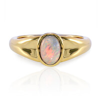 9K Lightning Ridge Crystal Black Opal Gold Ring (Mark Tremonti)