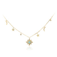 14K AAA Welo Opal Gold Necklace (CIRARI)