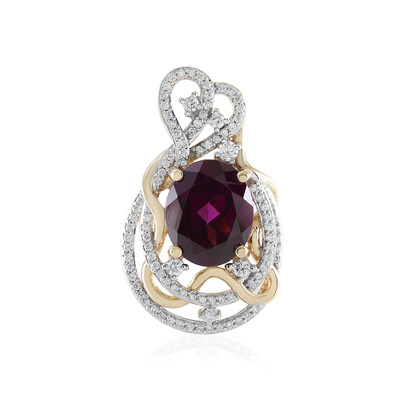 14K Magenta Garnet Gold Pendant (SUHANA)