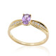 9K Unheated Ceylon Purple Sapphire Gold Ring