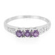 Unheated Ceylon Purple Sapphire Silver Ring