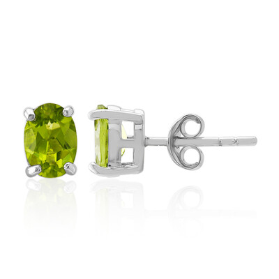 Burmese Peridot Silver Earrings