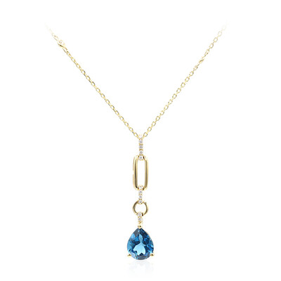 14K London Blue Topaz Gold Necklace