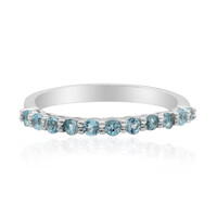 Swiss Blue Topaz Silver Ring