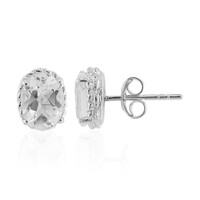 White Topaz Silver Earrings