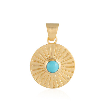 Turquoise Brass Pendant (Juwelo Style)