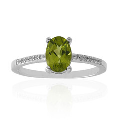 Burmese Peridot Silver Ring