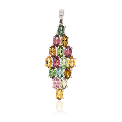 Fancy Tourmaline Silver Pendant