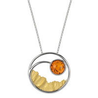 Baltic Amber Silver Necklace