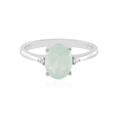 Aqua Chalcedony Silver Ring