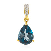 9K London Blue Topaz Gold Pendant