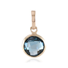 9K London Blue Topaz Gold Pendant