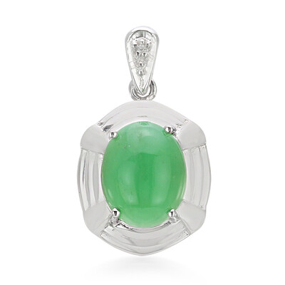 Imperial Chrysoprase Silver Pendant