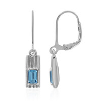 Swiss Blue Topaz Silver Earrings (TPC)