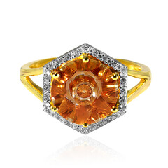 9K Orange Quartz Gold Ring (Glenn Lehrer)