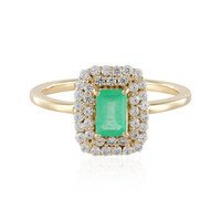 9K Colombian Emerald Gold Ring