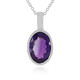 Zambian Amethyst Silver Necklace