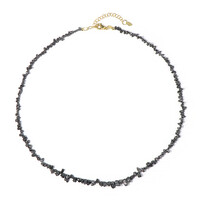 Black Diamond Silver Necklace