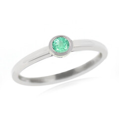 Zambian Emerald Silver Ring