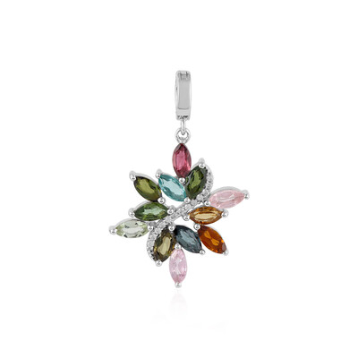 Fancy Tourmaline Silver Pendant