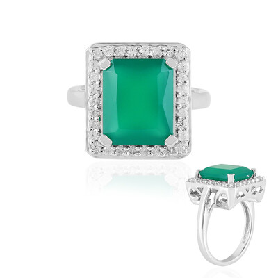 Green Onyx Silver Ring